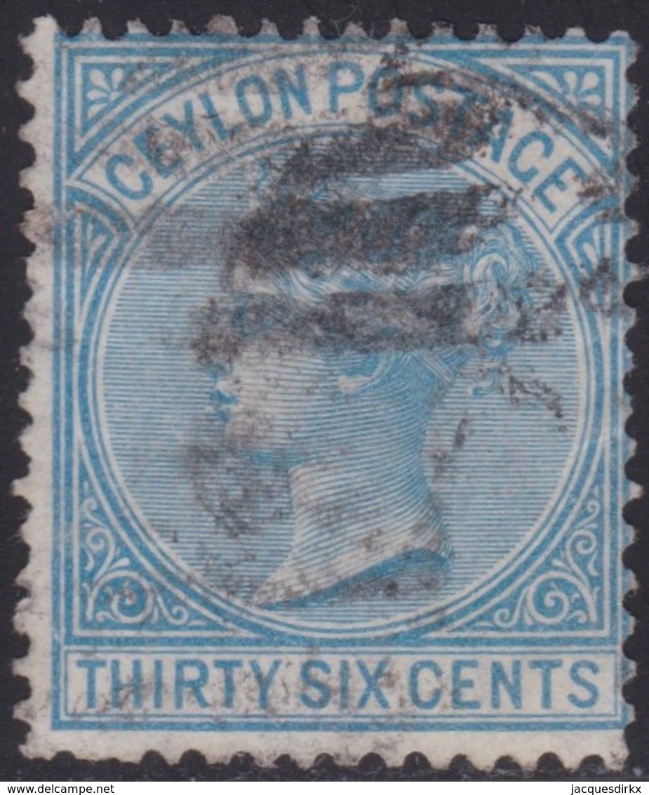 Ceylon    .   SG  .     129      .   O     .   Cancelled        .   /    .  Gebruikt - Ceylon (...-1947)