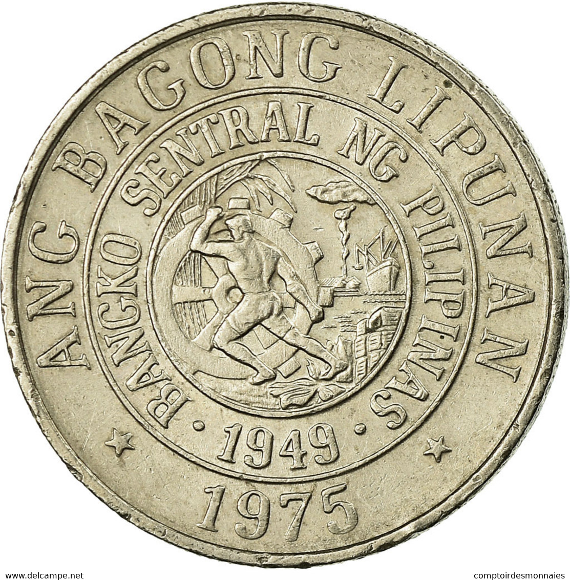 Monnaie, Philippines, 25 Sentimos, 1975, TB+, Copper-nickel, KM:208 - Philippines