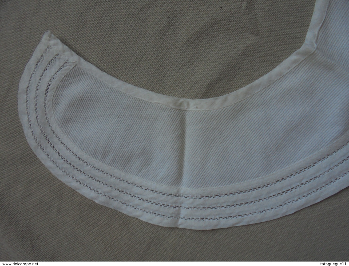 Ancien - Col Dentelle Pour Chemise ou Robe Femme/fillette En Coton Blanc - Other & Unclassified