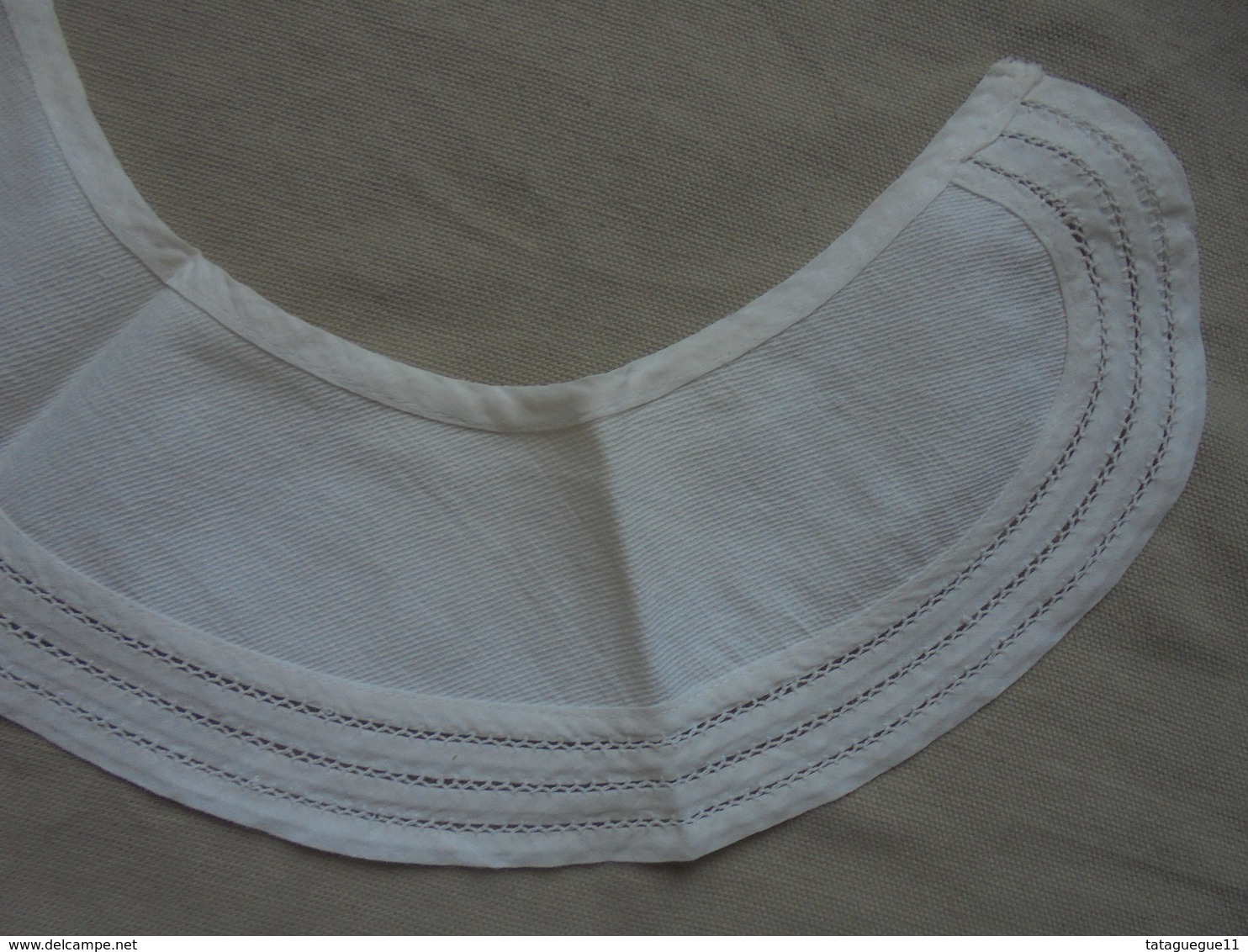 Ancien - Col Dentelle Pour Chemise ou Robe Femme/fillette En Coton Blanc - Andere & Zonder Classificatie