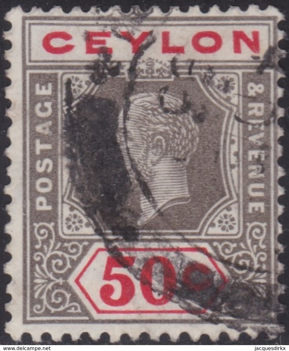 Ceylon    .   SG  .     353a   Die I     .       O     .   Cancelled        .   /    .  Gebruikt - Ceylan (...-1947)