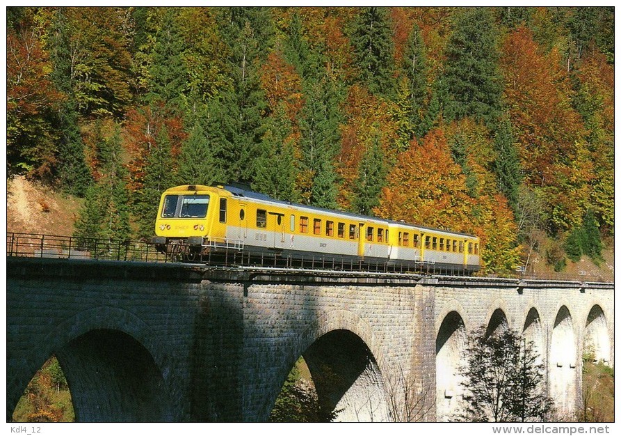 RU CT 06 - Autorail RGP X 2731 Sur Le Viaduc De L&acute; Evalude Vers MOREZ - Jura - SNCF - Trains