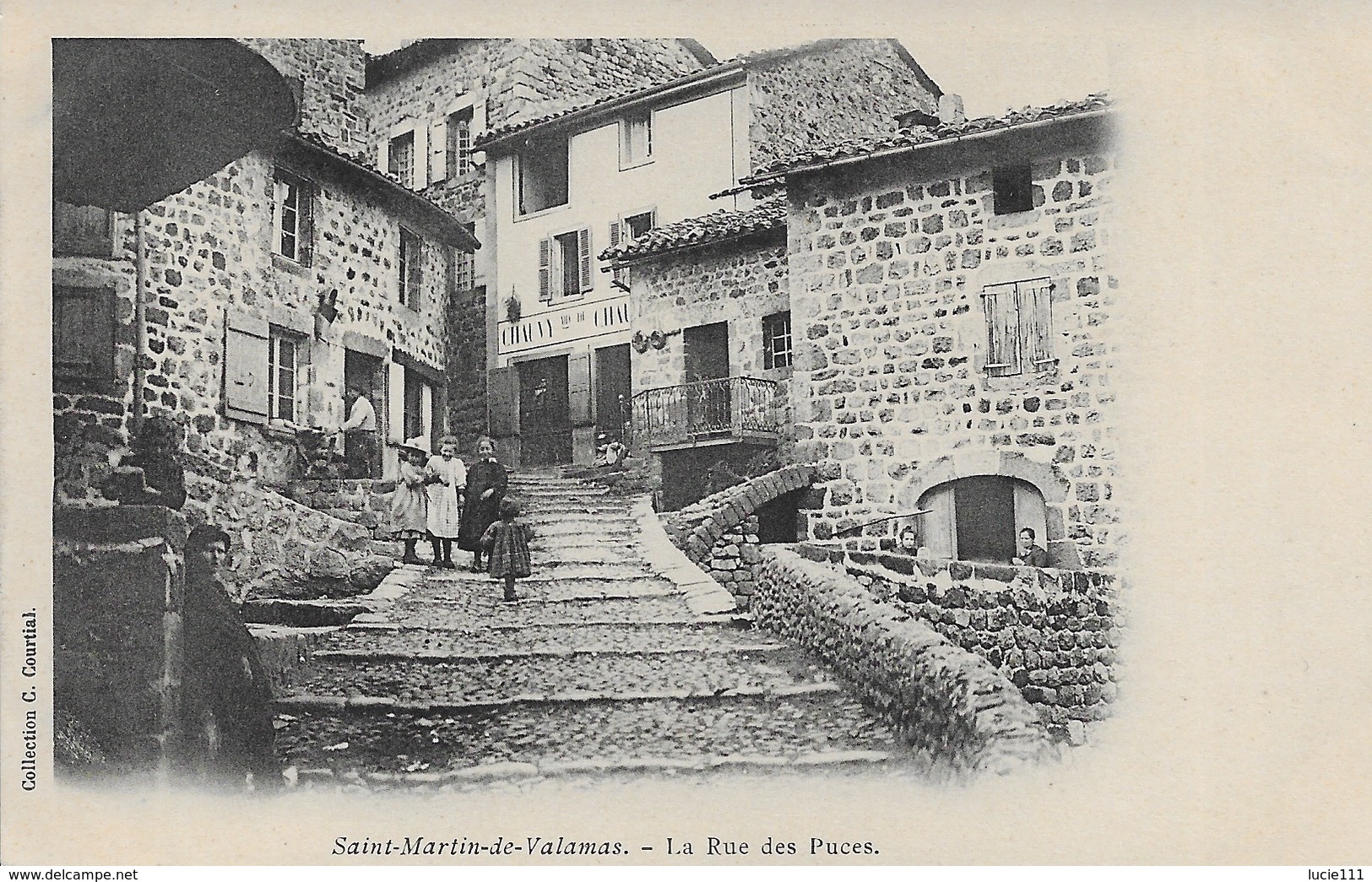 La Rue Des Puces Carte Precurseur Neuve - Saint Martin De Valamas