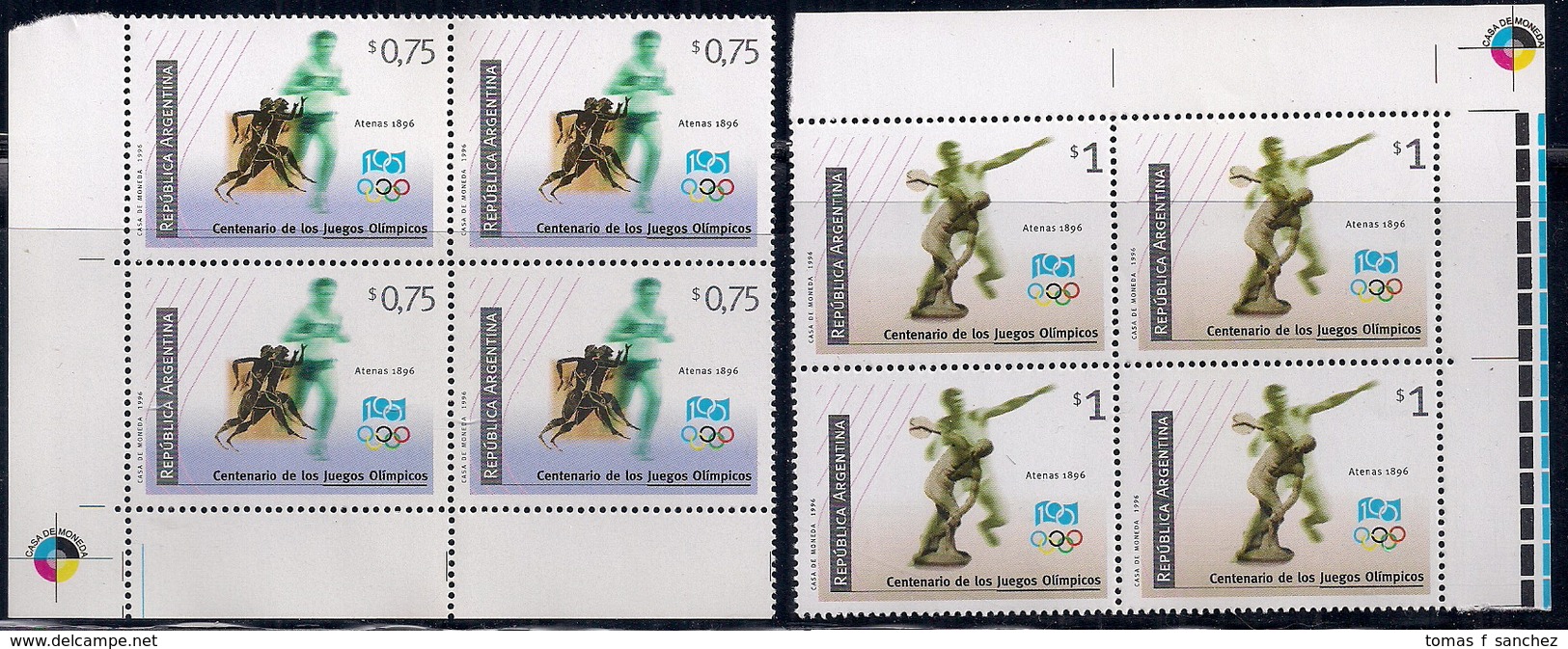 Argentina - 1996 - Centenaire Des Jeux Olympiques - Athènes 1896 - Nuevos