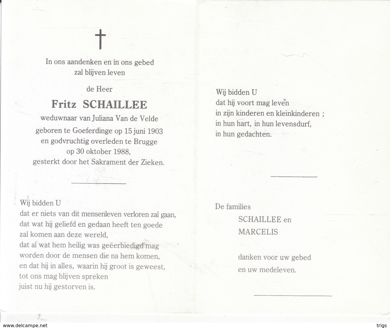 Fritz Schaillee (1903-1988) - Images Religieuses