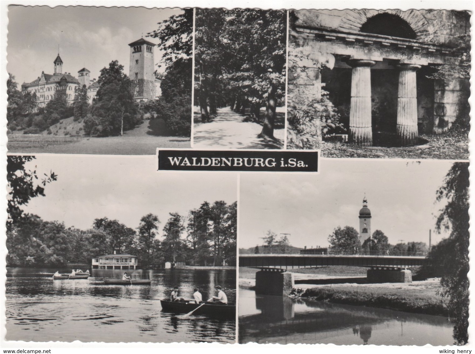 Waldenburg - S/w Mehrbildkarte 1 - Waldenburg (Sachsen)