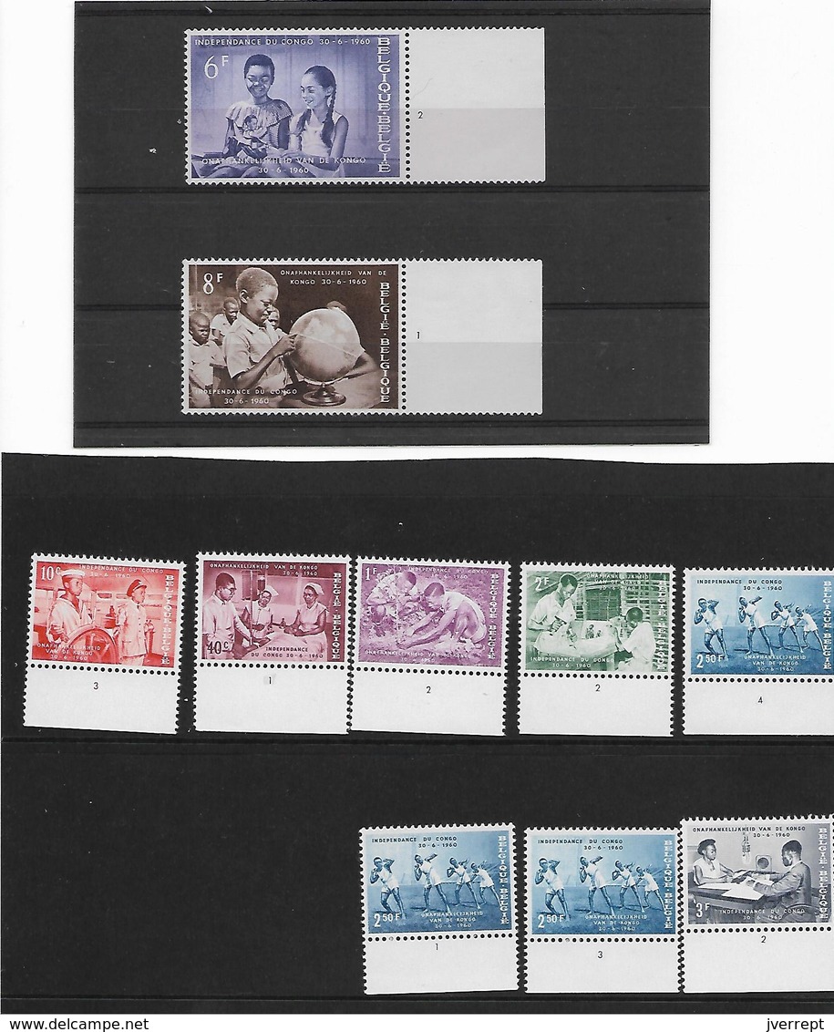 België  Plaatnummers Op Congo Reeks  Xx Postfris - ....-1960