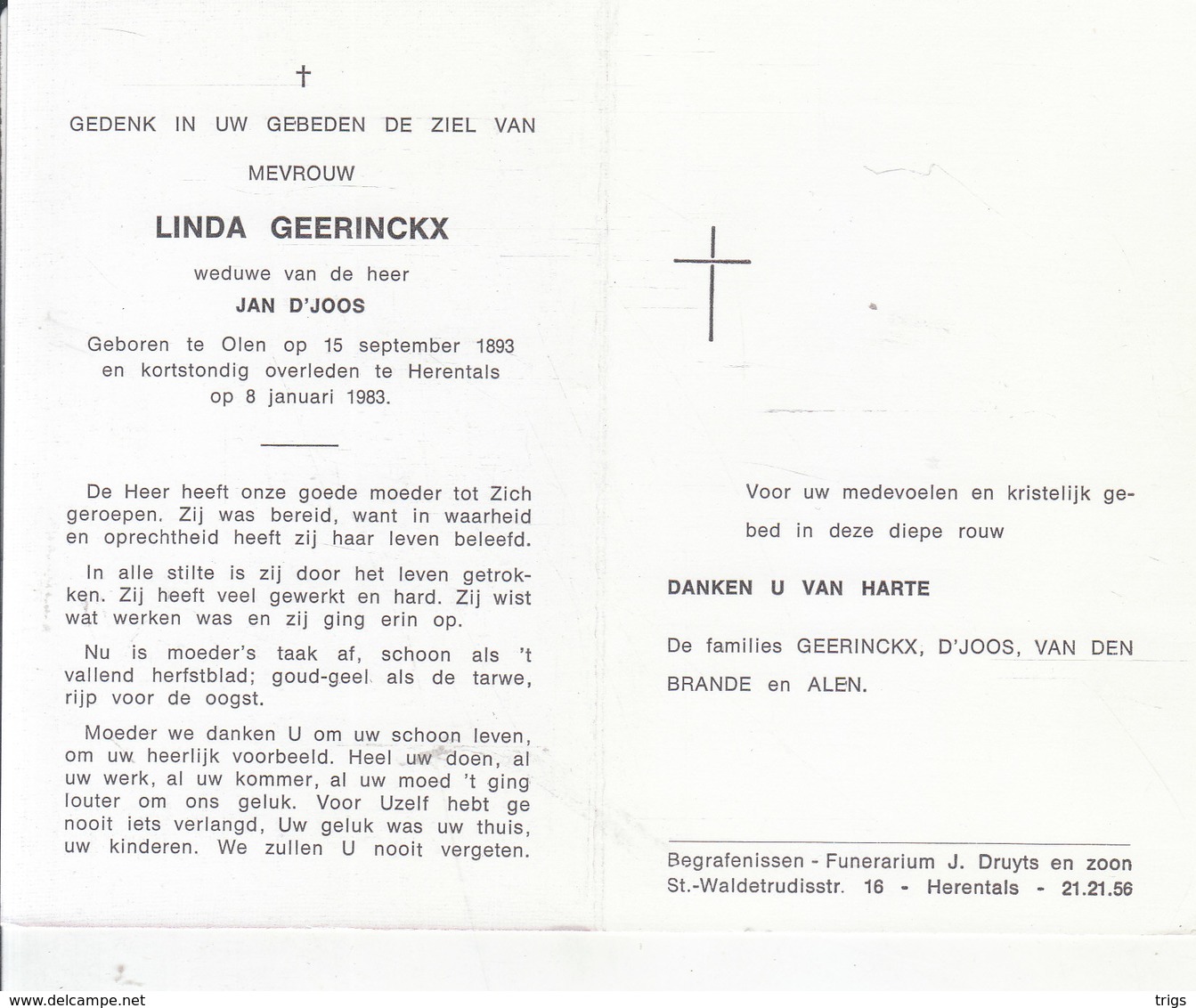 Linda Geerinckx (1893-1983) - Images Religieuses