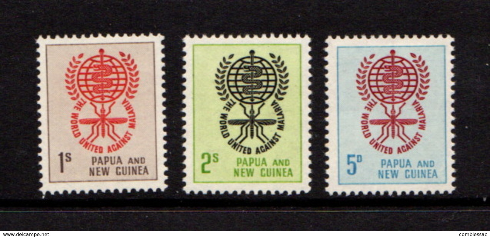 PAPUA  NEW  GUINEA    1962    Malaria  Eradication    Set  Of  3    MH - Papua New Guinea