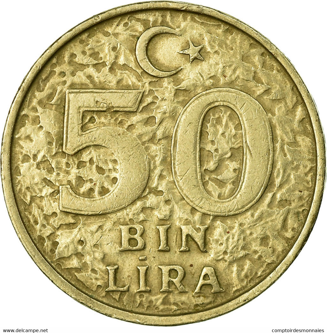 Monnaie, Turquie, 50000 Lira, 50 Bin Lira, 1999, TB+, Copper-Nickel-Zinc - Turquie