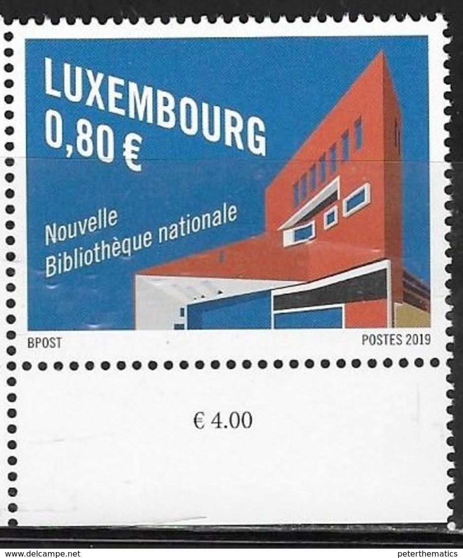 LUXEMBOURG, 2019, MNH, LIBRARIES, NEW NATIONAL LIBRARY, 1v - Other & Unclassified