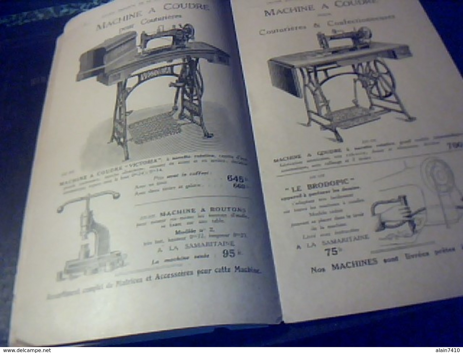 Vieux Papier  Publicité Catalogue Grands Magasins De  La Samaritaine    Machines à Coudre   Et A écrire 15 Pages - Reclame