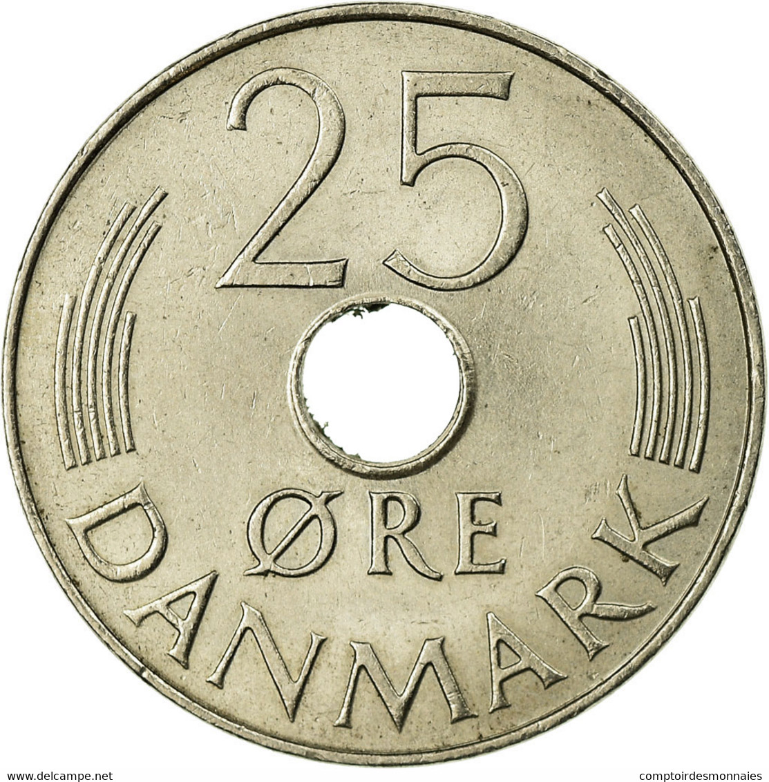 Monnaie, Danemark, Margrethe II, 25 Öre, 1980, Copenhagen, TTB, Copper-nickel - Danemark