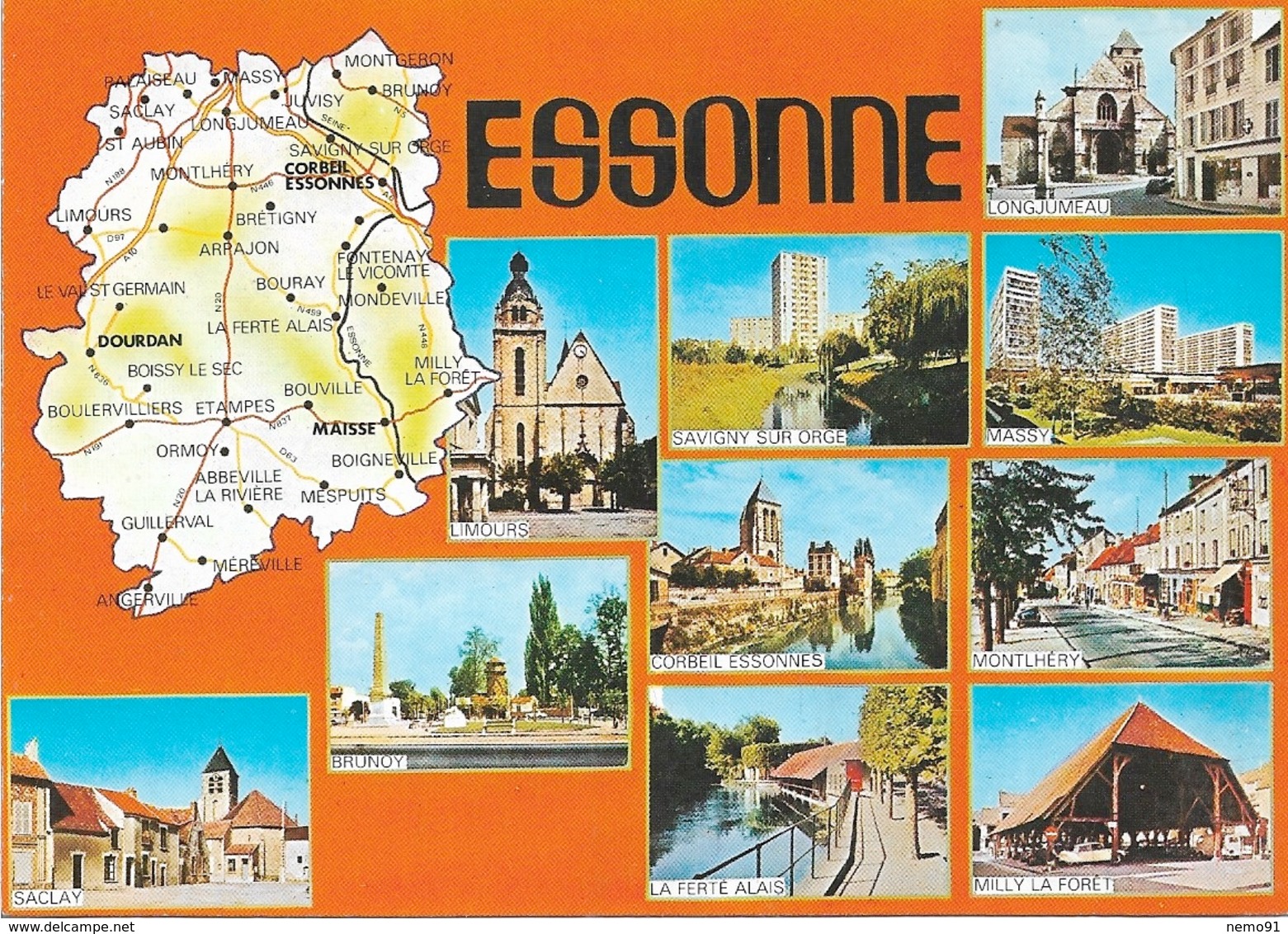 CARTES GÉOGRAPHIQUES - 91 ESSONNE - 10 PETITES VUES - CPM - VIERGE - - Maps