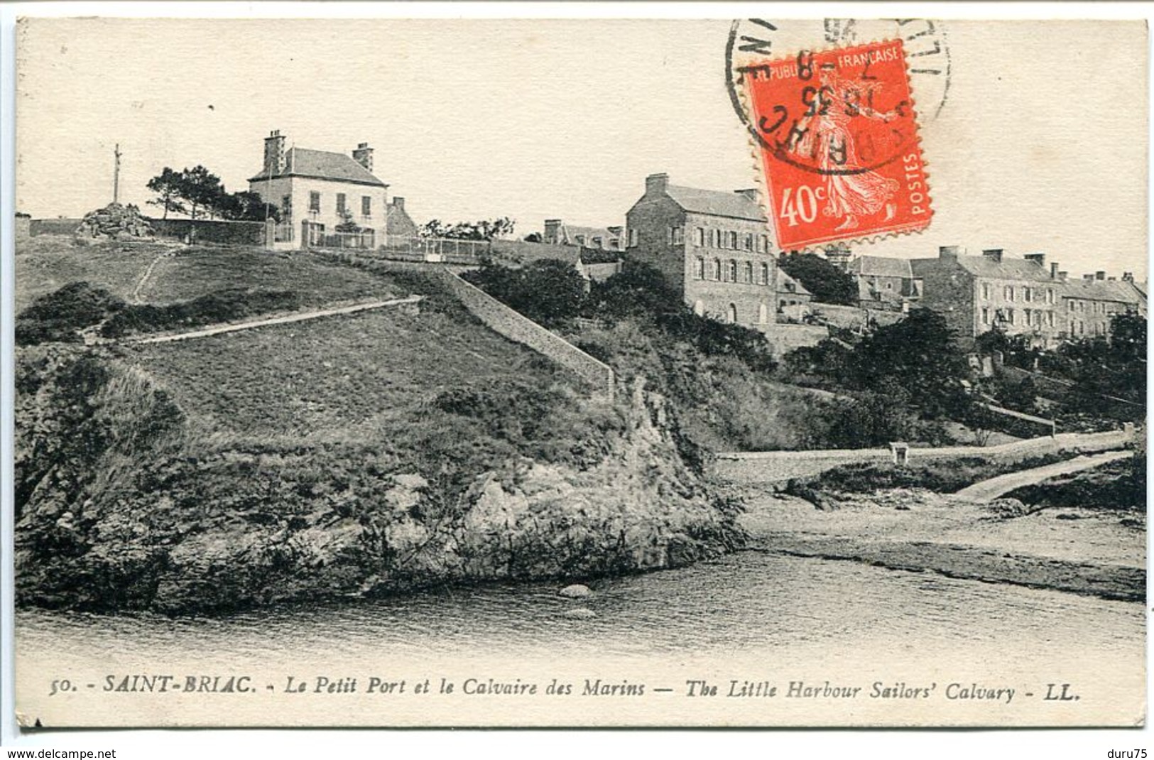 SAINT St BRIAC Le Petit Port Et Le Calvaire Des Marins ( Le Village ) Voyagé 1926 - Saint-Briac