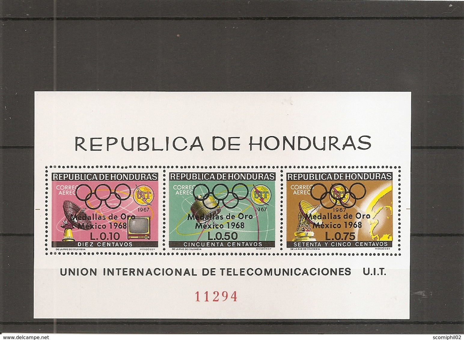 JO De Mexico -1968 ( Bf 14 XXX -MNH- Du Honduras ) - Summer 1968: Mexico City