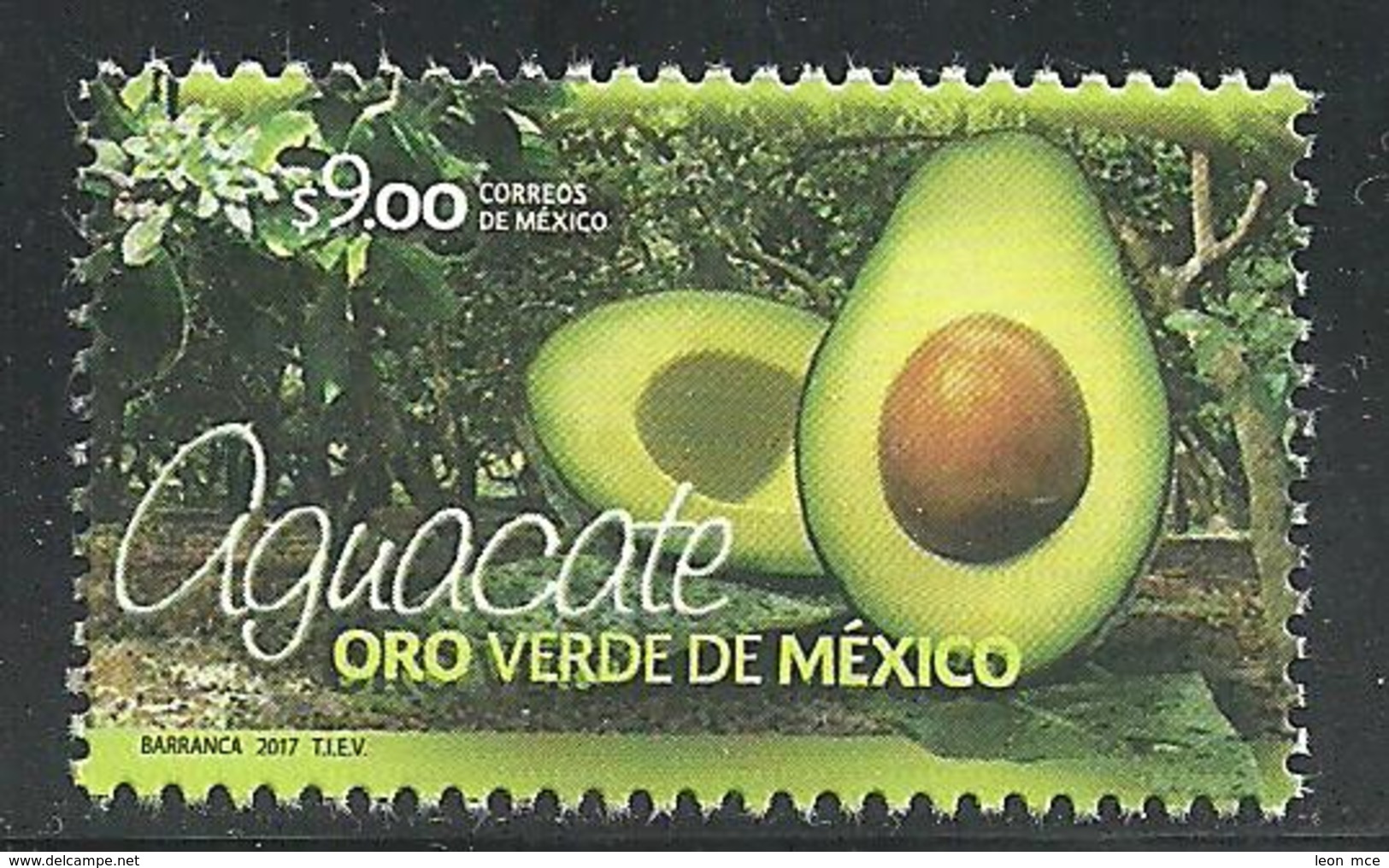 2017 El Aguacate, Oro Verde De México MNH AVOCADO, GREEN GOLD OF MEXICO, FRUIT - Mexico