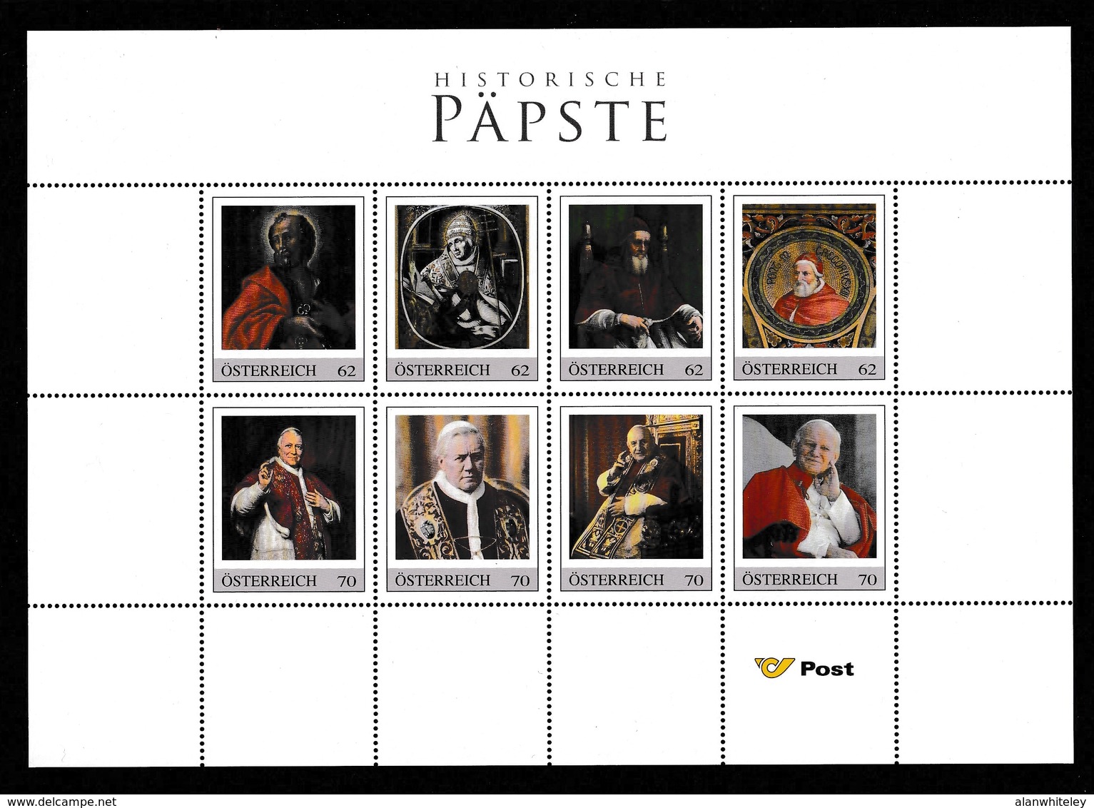 AUSTRIA 2014 Historic Popes: Presentation Pack UM/MNH - Francobolli Personalizzati