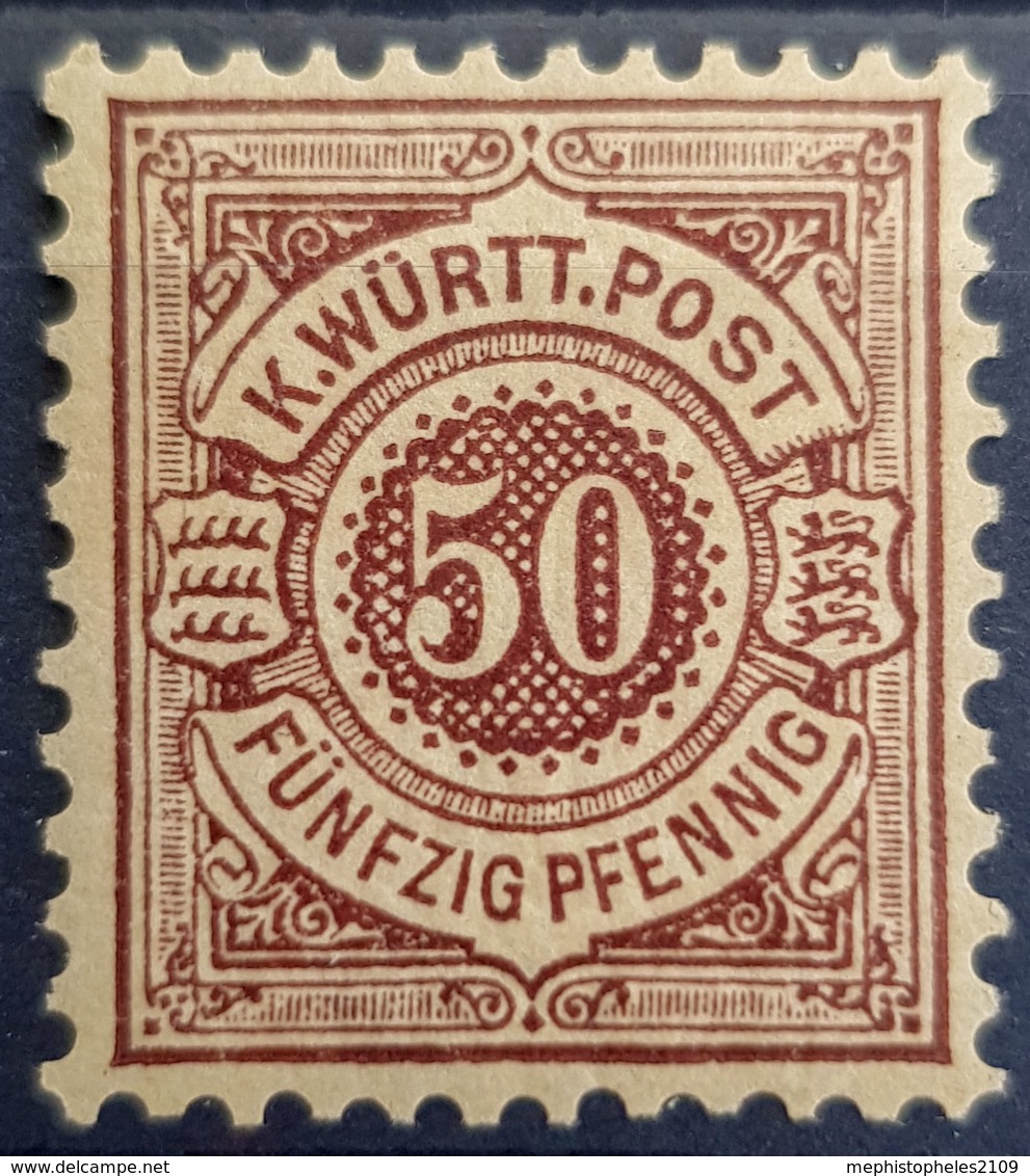 WÜRTTEMBERG 1875 - MNH - Mi 49 - 50pf - Nuovi