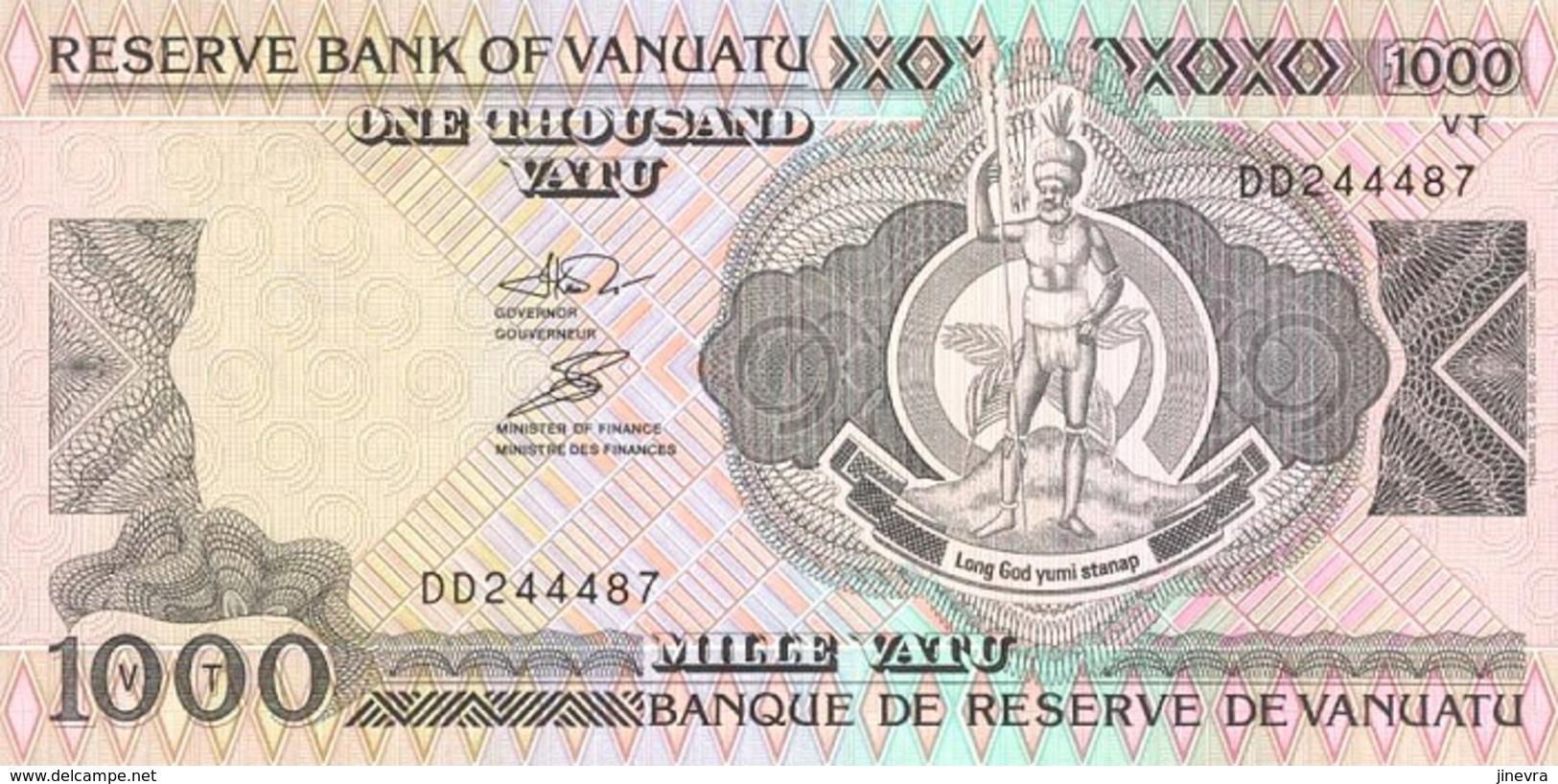 VANUATU 1000 VATU 1993 PICK 6 UNC - Vanuatu