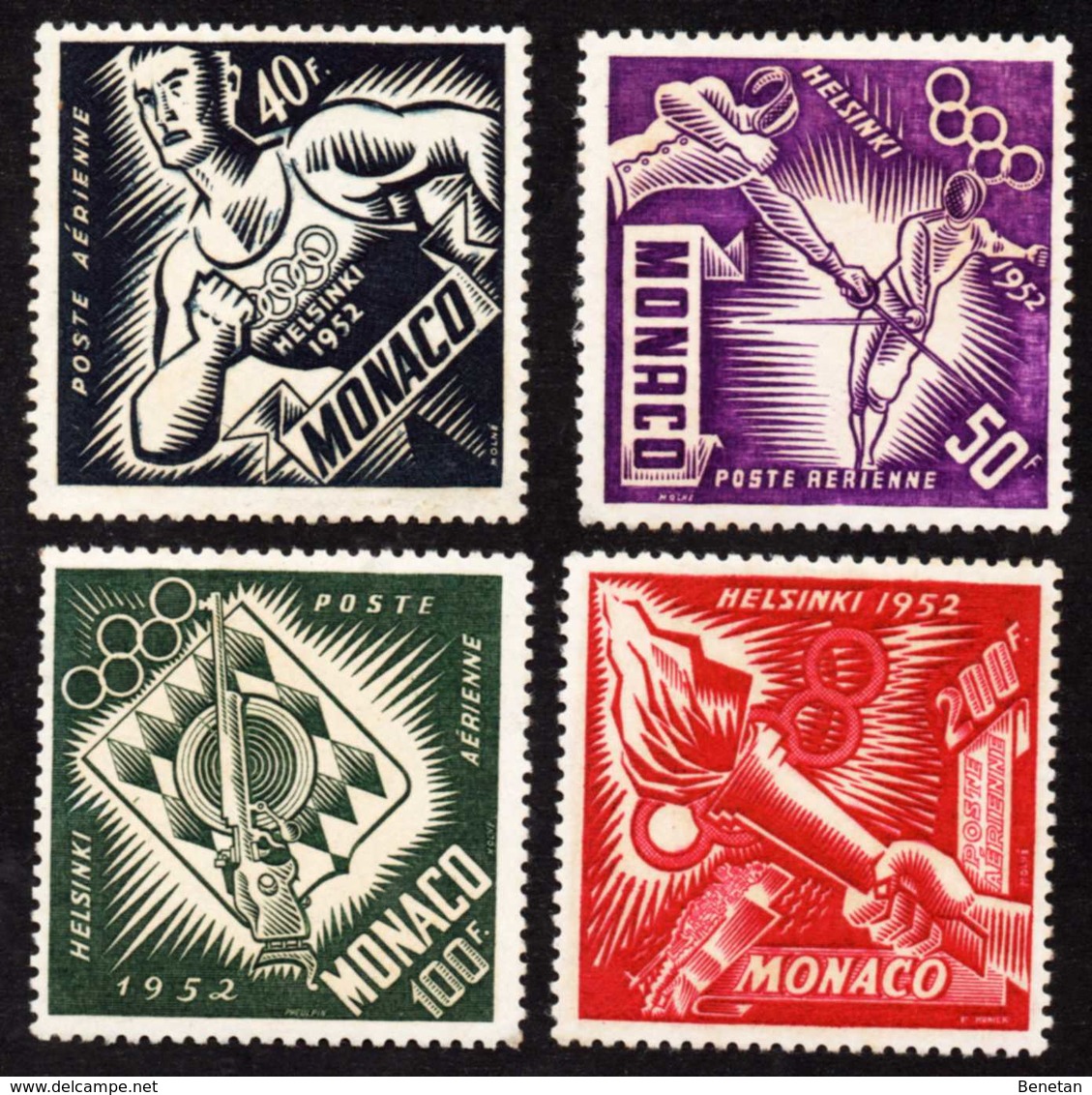 Olympic Games Monaco Yv# A51/4 MNH Helsinki 1952 - Sommer 1952: Helsinki