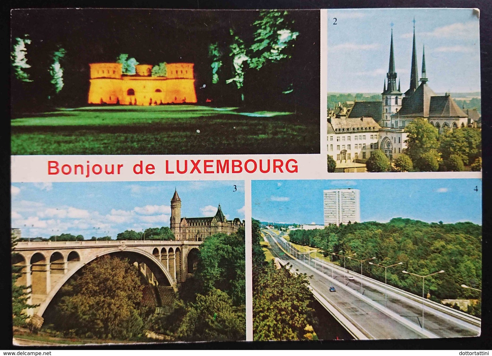 LUXEMBOURG - MULTIVIEW - Trois Glands, Cathédrale Notre-Dame, Pont Adolphe, Pont Grande Duchesse Charlotte -- Vg - Altri & Non Classificati