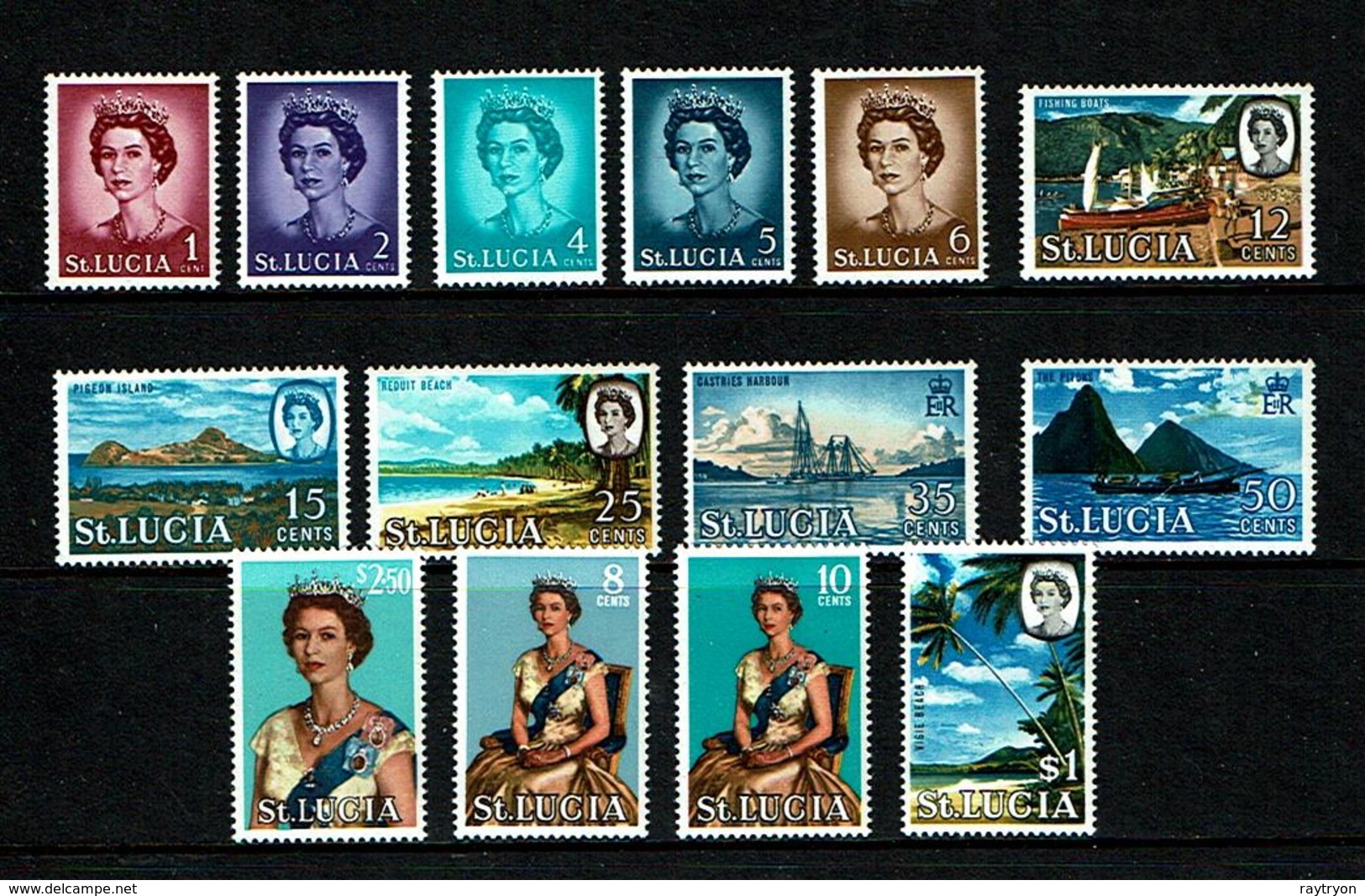 St Lucia 1964 Sc # 182 / 195  MNH **  QE II - St.Lucia (1979-...)