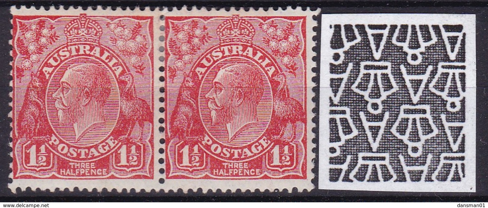 Australia George V Sm Multi Wmk SG 96w Mint Hinged P.13.5x12.5 - Neufs