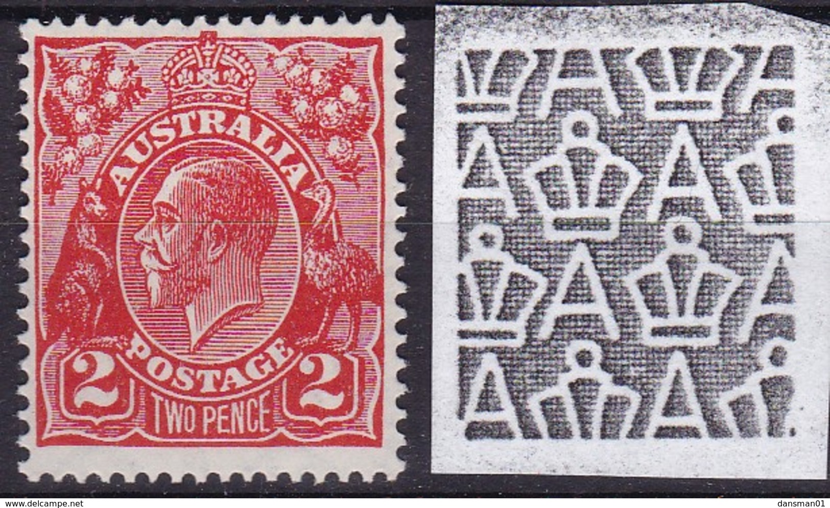 Australia George V Sm Multi Wmk SG 99 Mint Never Hinged P.13.5x12.5 - Ungebraucht