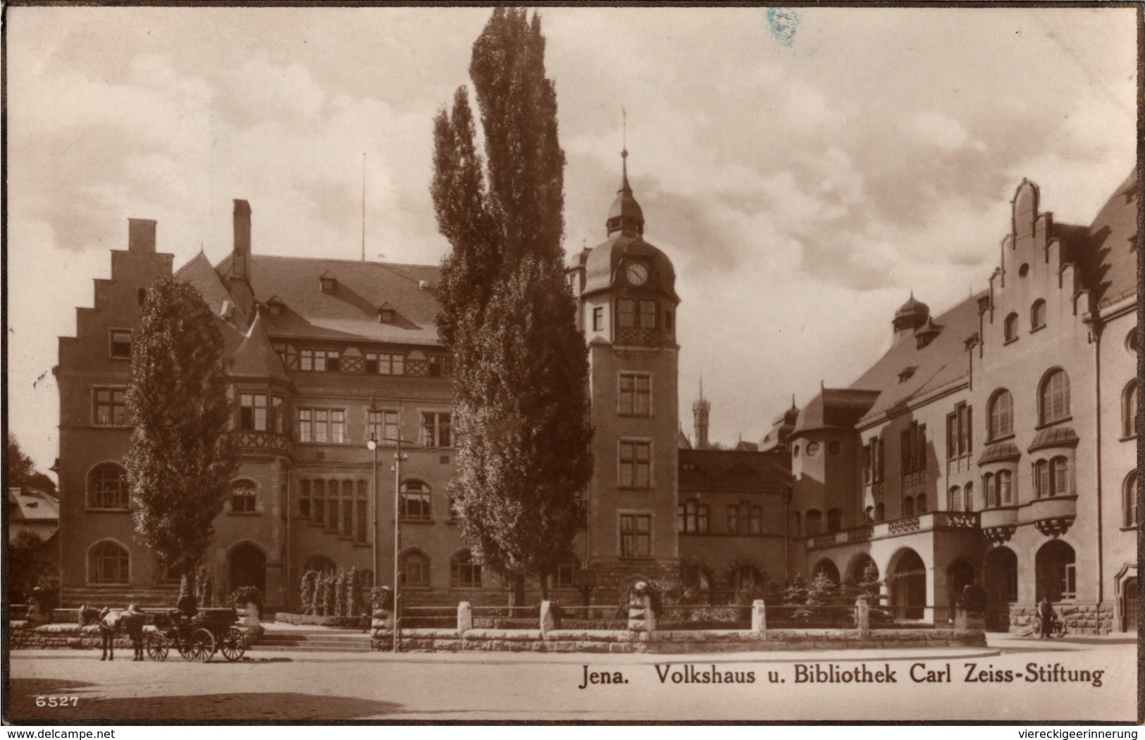 ! Alte Ansichtskarte Jena, Volkshaus, Bibliothek Carl Zeiss Stiftung, 1926 - Jena