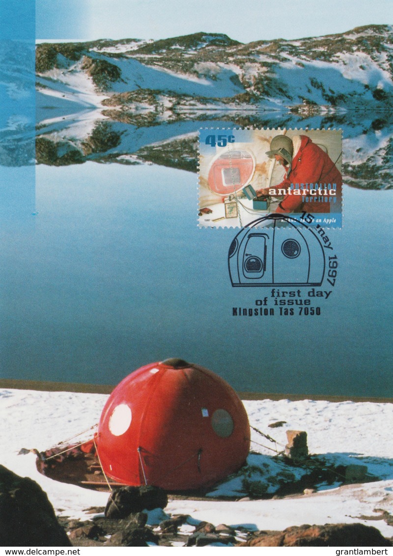Australian Antarctic 1997 ANARE Expeditions 45c Apple Field Hut Maximum Card - Tarjetas – Máxima