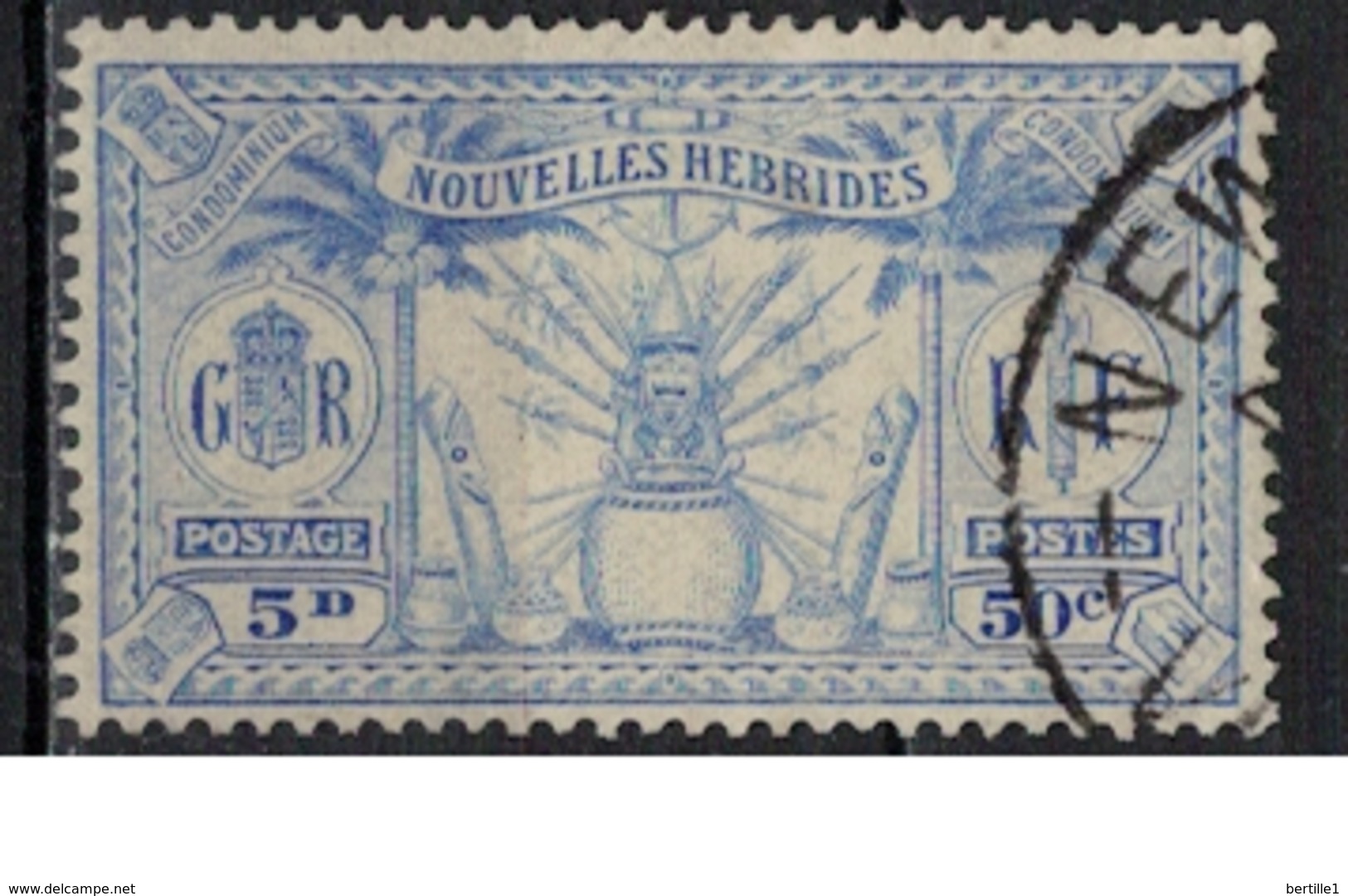 NOUVELLES  HEBRIDES             N°     YVERT    86     OBLITERE       ( Ob  5/24 ) - Used Stamps