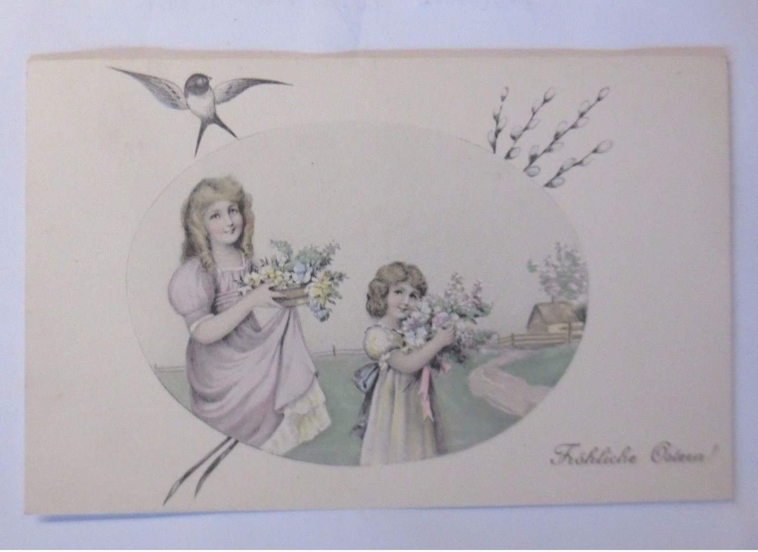 Ostern, Kinder, Mode, Blumen, Vogel,   1911, Munk Vienne ♥  - Ostern