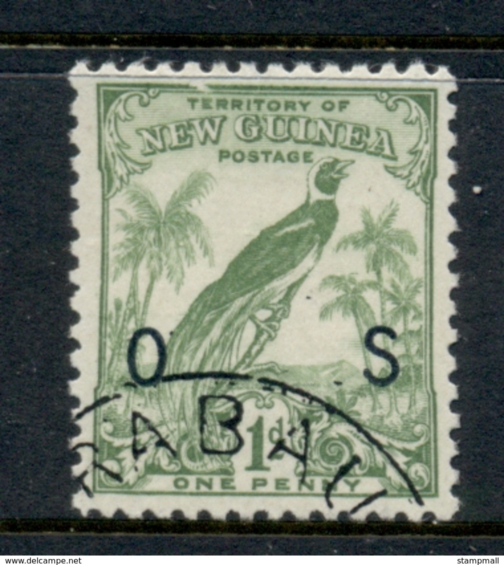 New Guinea 1932-34 Undated Bird 1d Opt OS FU - Papouasie-Nouvelle-Guinée