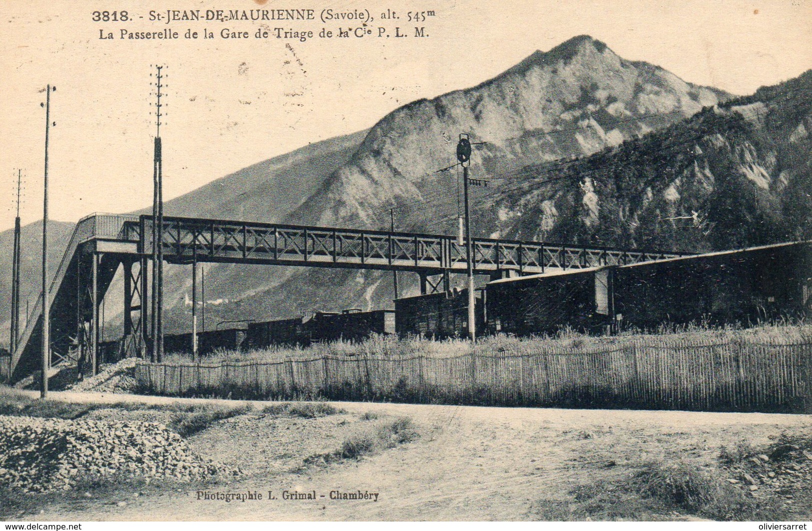 Saint Jean De Maurienne Passerelle De La Gare Grimal3818 Envoyée A Opinel Cognin - Saint Jean De Maurienne