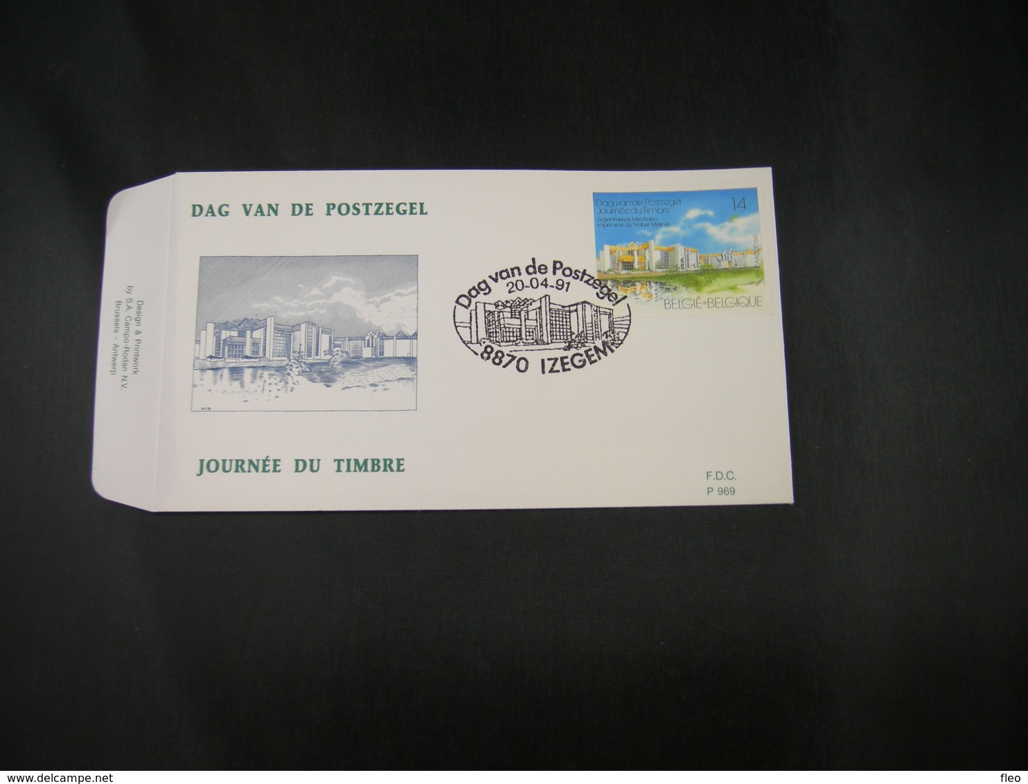 BELG.1991 2404 FDC (Izegem) : " Journée Du Timbre 1991 Dag V/d Postzegel " - 1991-2000