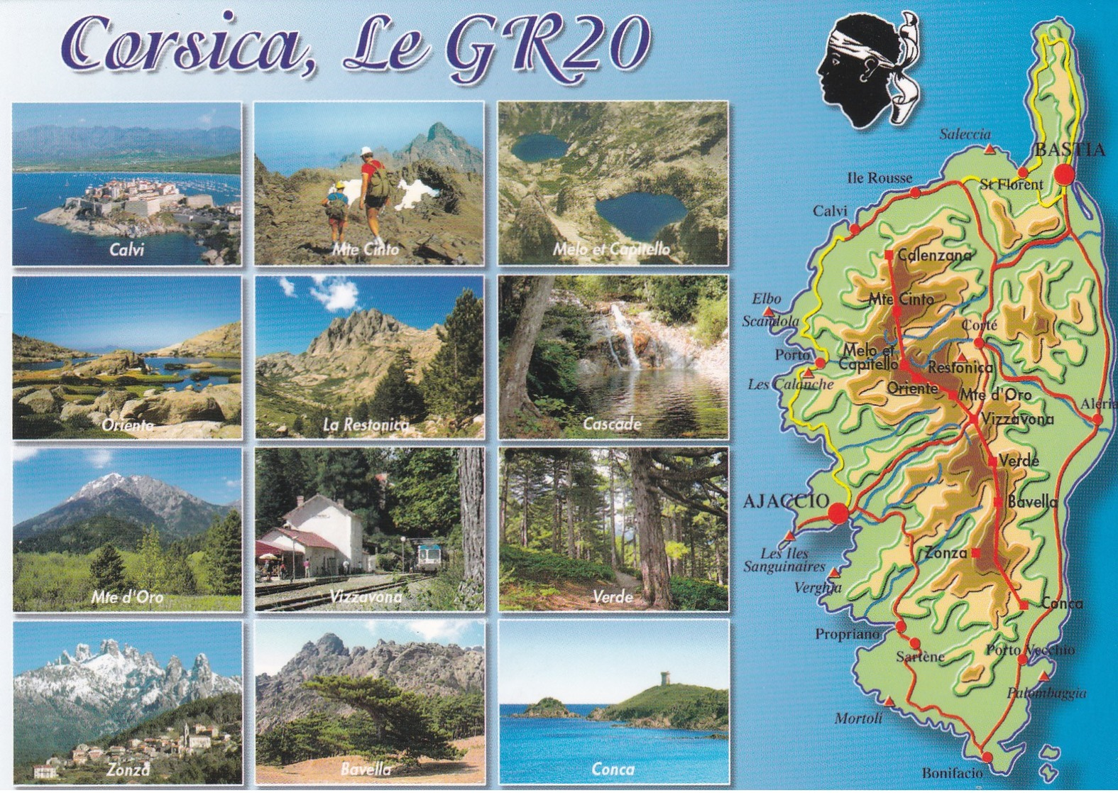 CPM - Carte Géographique - France  Département  20 Corse - Cartes Géographiques