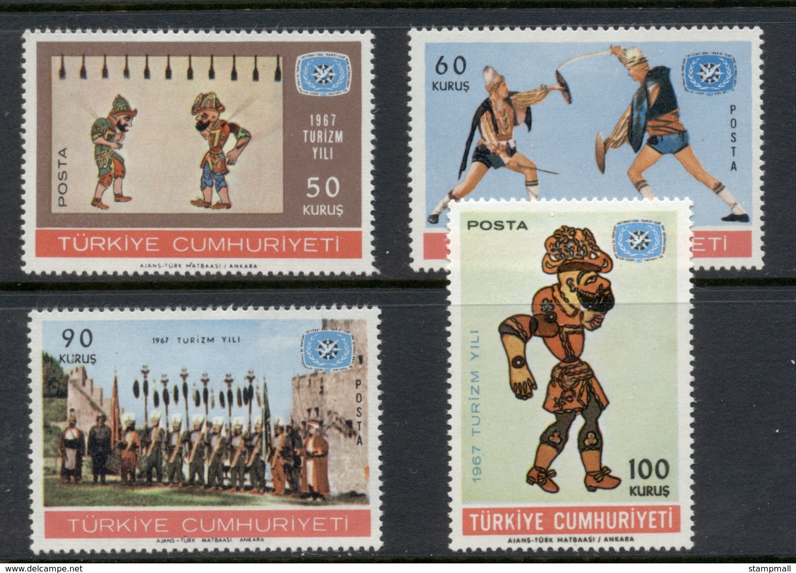 Turkey 1967 Intl. Tourist Year MLH - Unused Stamps