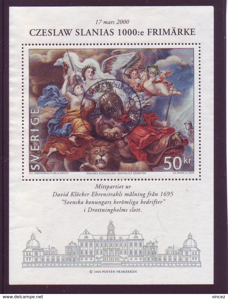 Svezia 2000 - Arte, Quadro. BF Alto Valore Da 50 Kr. Annullo Rotondo - Used Stamps