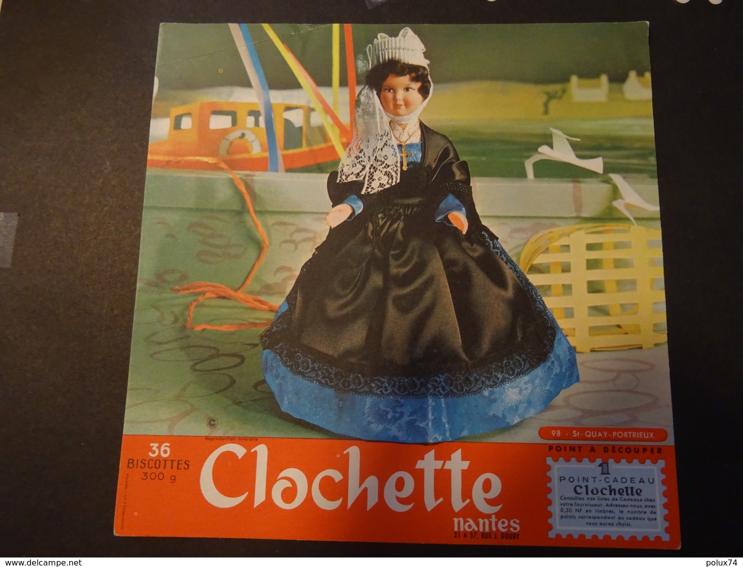 BISCOTTE CLOCHETTE  NANTES  98  SAINT QUAY PORTRIEUX  Avec Point Cadeau - Publicités