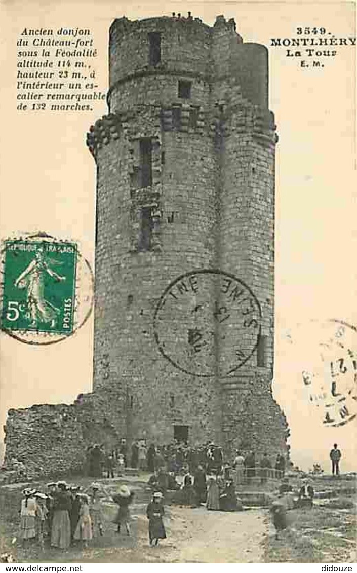 91 - Montlhéry - Ancien Donjon Du Château Fort - Animé - Voir Scans Recto-Verso - Montlhery