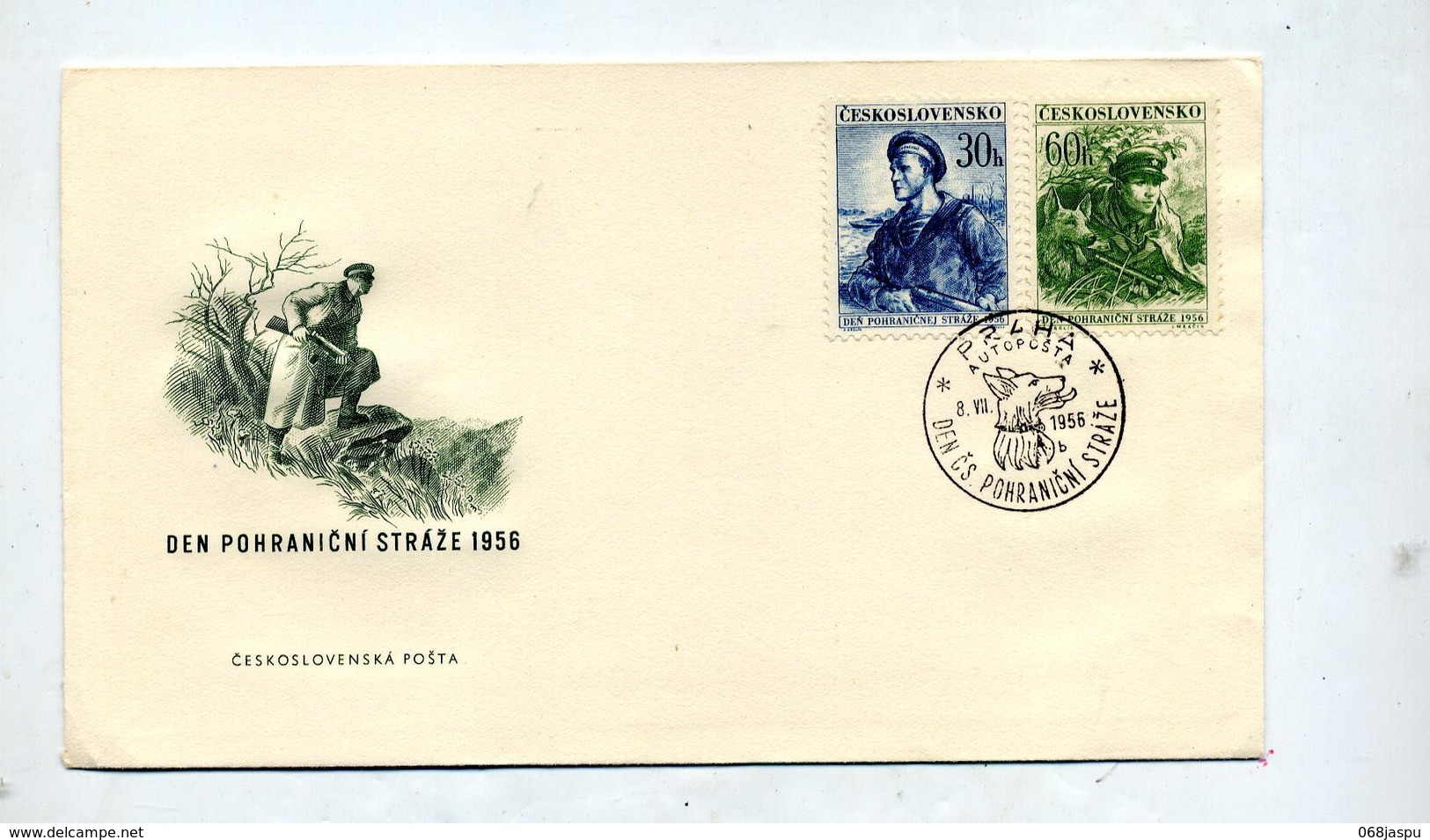 Lettre Cachet Prague Pohranicni Straze 1956  Theme Chien - Lettres & Documents