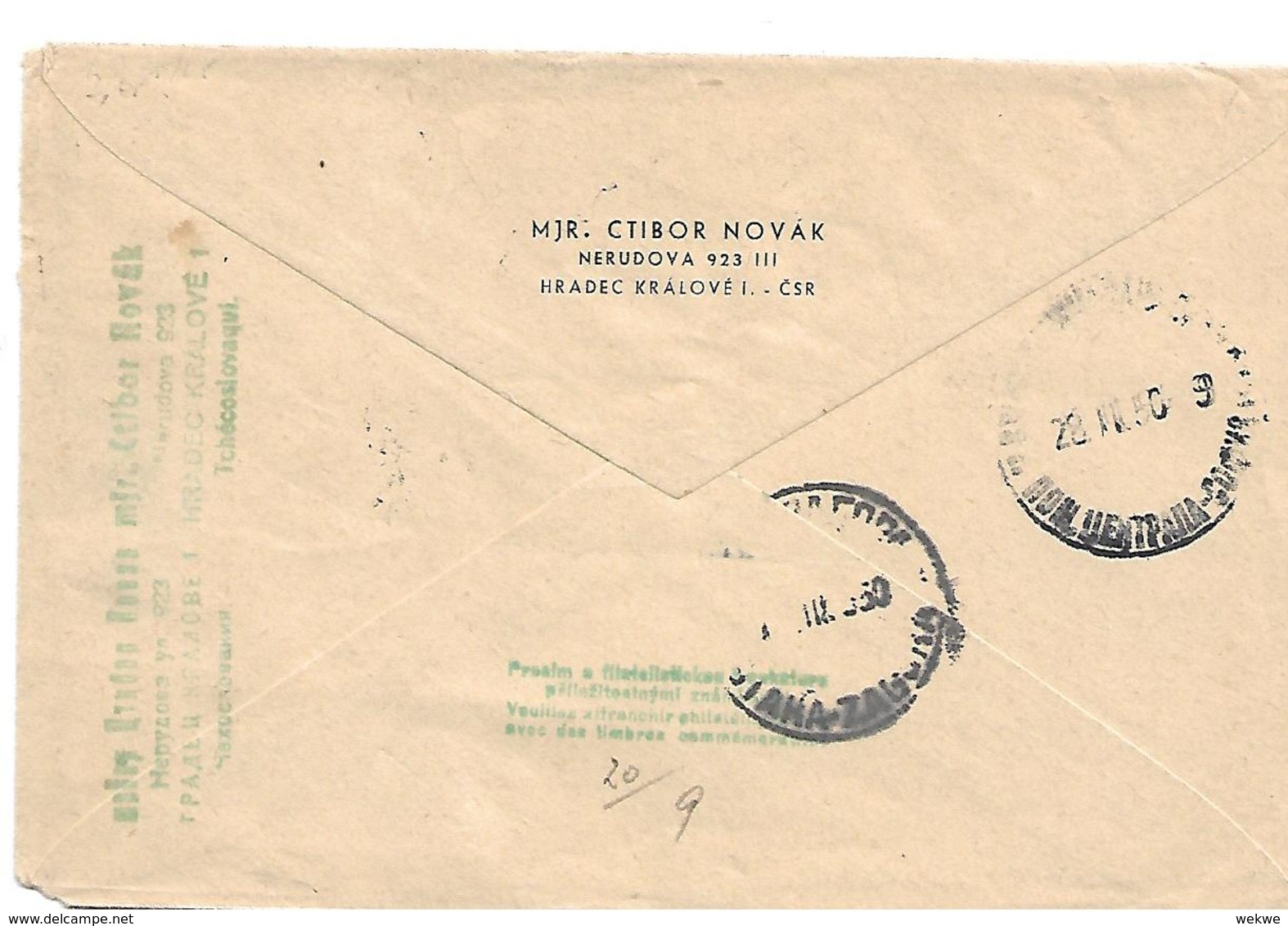 Tsc168 / CSSR -  Ski-Pokal 1950 FDC Per Einschreiben Nach Bulgarien (Stara Zagora) - Briefe U. Dokumente