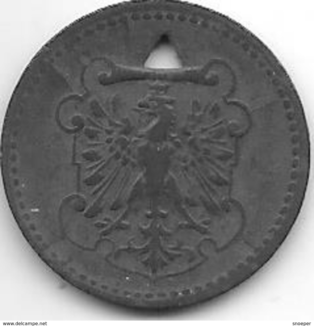 *notgeld Frankfurt A/m 10  Pfennig 1917 Zn  4318.2c  / F 136.1A/g - Autres & Non Classés