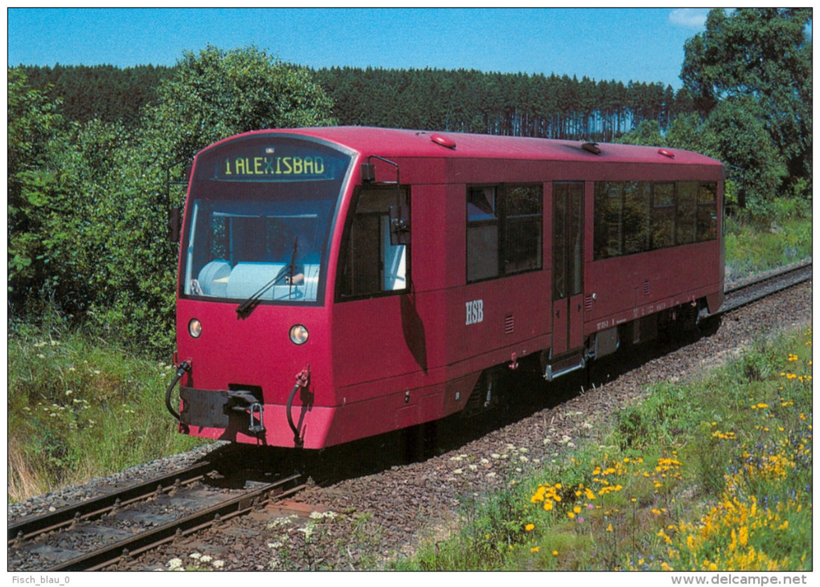 AK Eisenbahn Harzgerode Harzer Schmalspurbahnen HSB Diesel TW 187 015 Alexisbad DB Werk Wittenberge Deutsche Bahn Rail - Treni