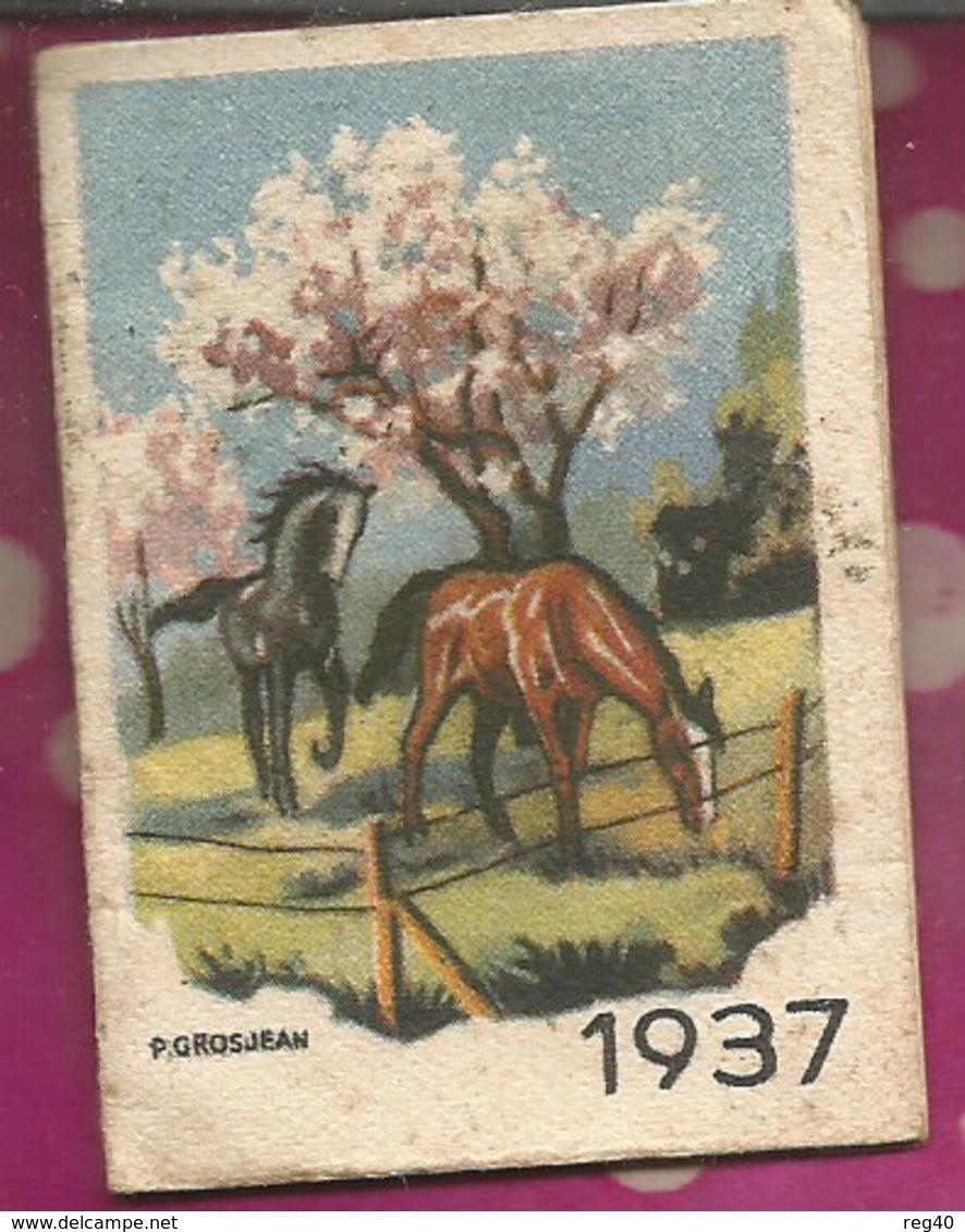 CALENDRIER  60MMX42MM - Illust. P. GROSJEAN - PUBLICITE CREME ECLIPSE  Cirage - Petit Format : 1941-60