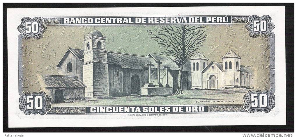 PERU  P113 50   SOLES DE ORO    15.12.1977   UNC. - Pérou