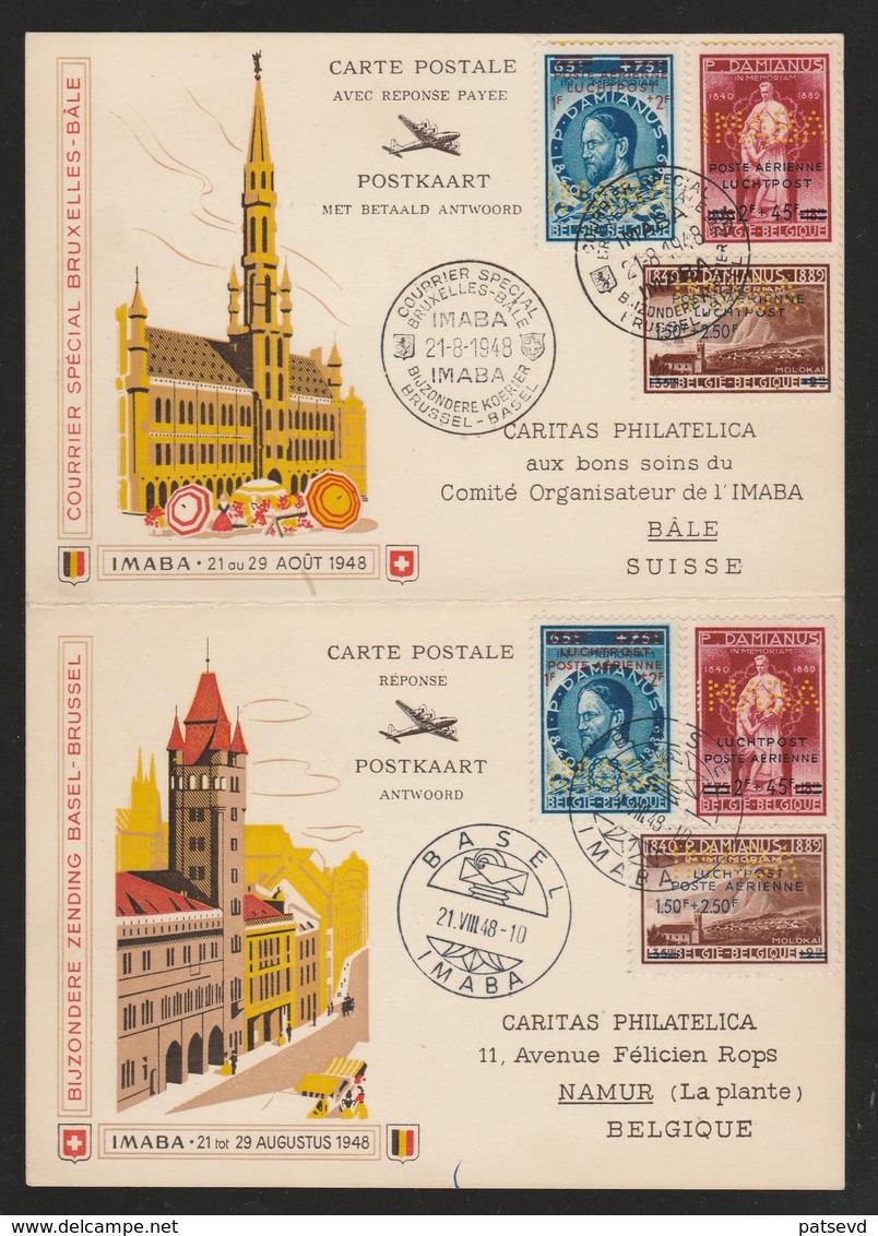 Privé Pr 83 /Pr 85 Sur Carte Belgie-Basel IMABA Oblit/gestp - Private & Local Mails [PR & LO]