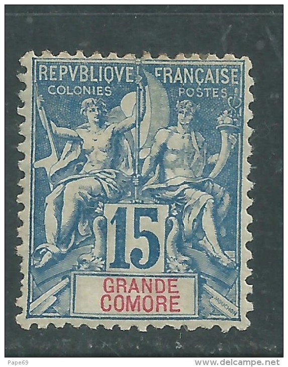 Grande Comore N° 6 X Type Groupe 15 C. Bleu,  Trace De Charnière Sinon TB - Sonstige & Ohne Zuordnung