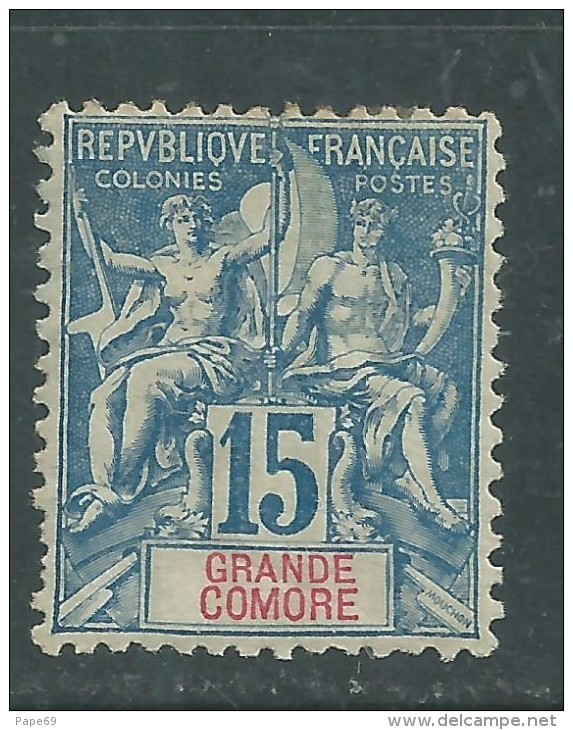 Grande Comore N° 6 X Type Groupe 15 C. Bleu,  Trace De Charnière Sinon TB - Other & Unclassified